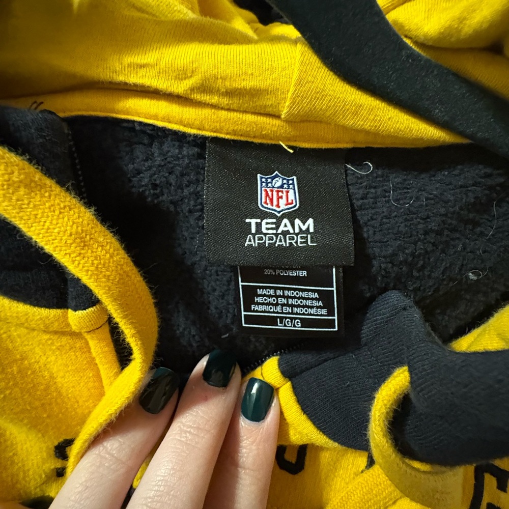 NFL Team Steelers Apparel Black and Yellow Hoodie - Picture 2 of 5